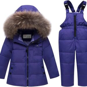 Winter insulated coat with waterproof nylon shell, faux fur hood, and outgrown cuffs for multi-season use.