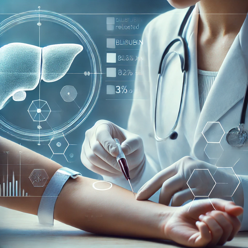 Bilirubin test for evaluating liver function and diagnosing jaundice, liver diseases, and blood disorders.