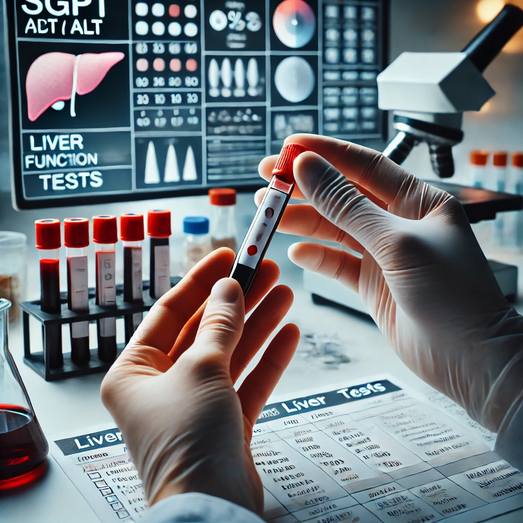 SGPT test for liver function measurement